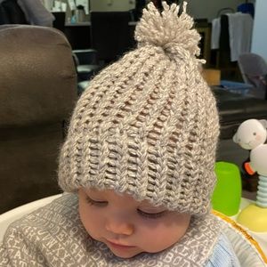 Handmade knit baby hat